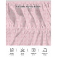 thumbnail image 5 of Pink Morocco Wrap Around Bed Skirts for King Bed 18" Drop,Bed Skirt with Adjustable Elastic Belt Dust Ruffle Bed Valance for Bedroom Hotel Geometric Leaf Diamond Lattice Abstract Bed Frame Cover, 5 of 7