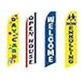 thumbnail image 2 of 4 Swooper Flags Daycare School Children Open House Now Enrollling Welcome Yellow, 2 of 2