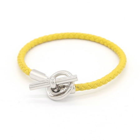 Pre-Owned Hermes Glenan Yellow Leather Bang… product image