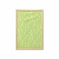 thumbnail image 1 of Leaf Wall Art with Frame, Pattern with Leaves in the Springtime Greenery Bushes Ecology Garden Growth, Printed Fabric Poster for Bathroom Living Room, 23" x 35", Apple Green White, by Ambesonne, 1 of 2