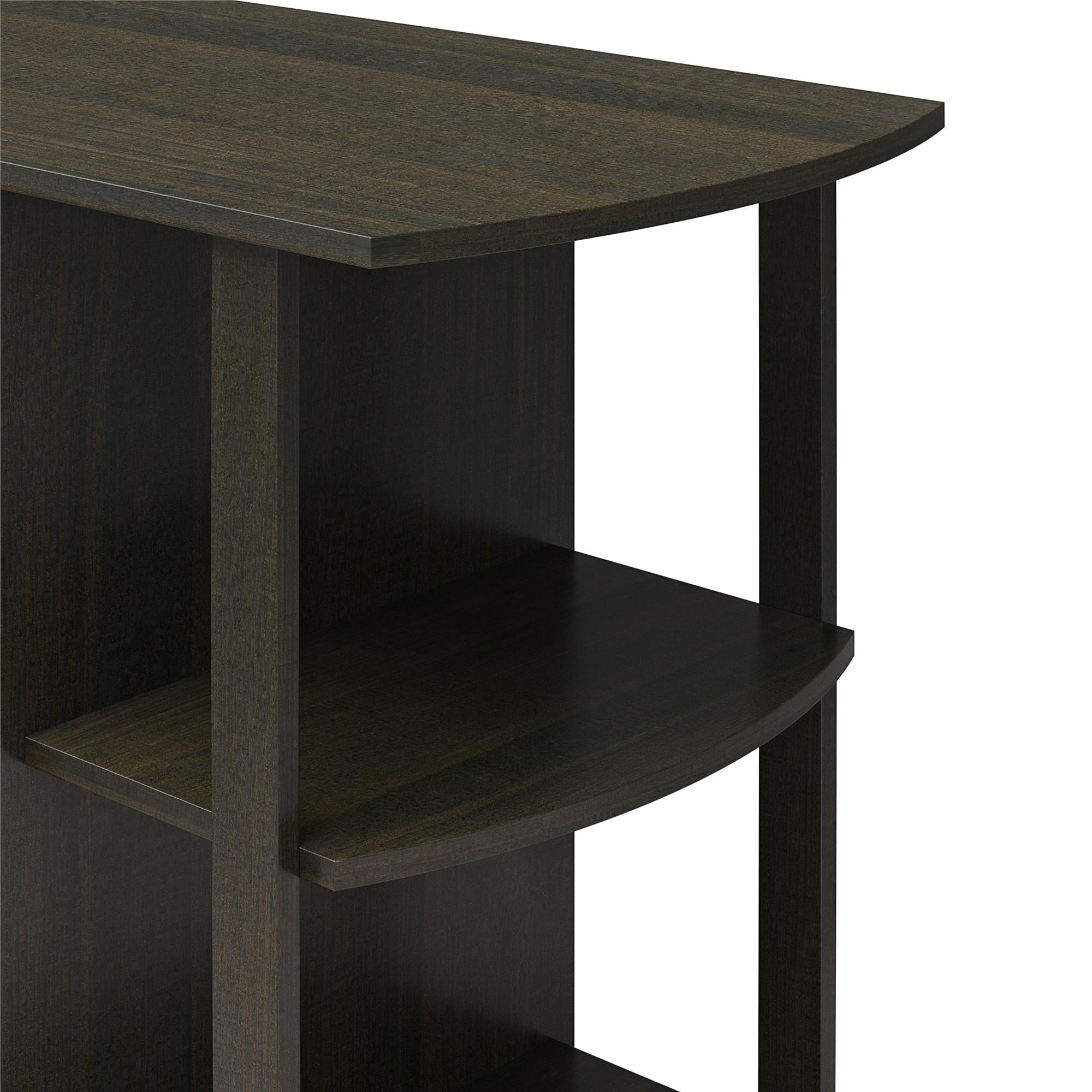Ameriwood Home L Shaped Desk with Side Storage, Espresso