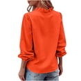 thumbnail image 6 of Avtoify Women's Round Neck Solid Color Velvet Sequin Five- Sleeve T-Shirt Top, 6 of 10