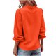 thumbnail image 5 of Tamaño Más Túnica de Manga Larga Tops para las Mujeres, V-Cuello Suelto Ajuste Camisa Casual, 5 of 9