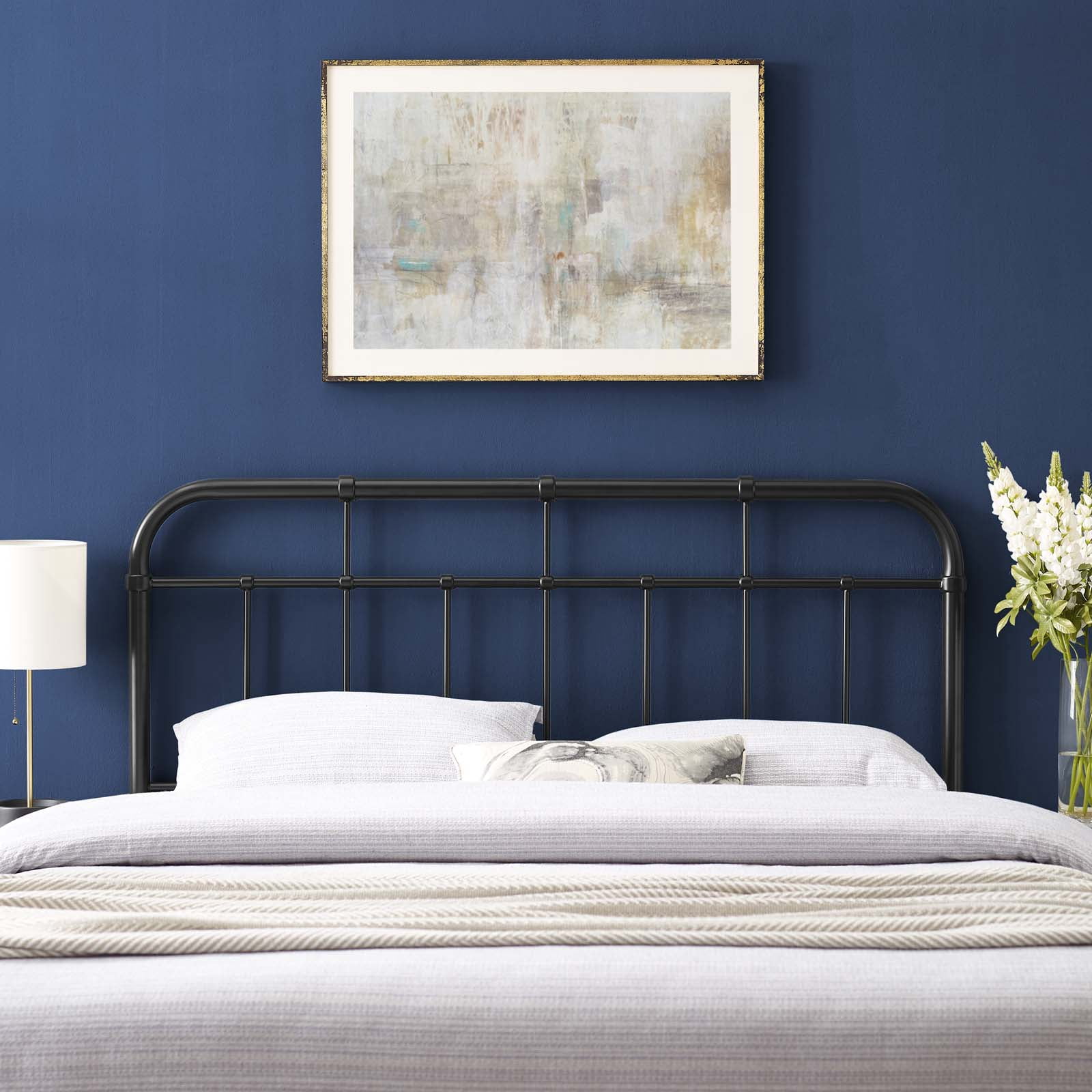 Headboard, Twin Size, Metal, Black, Modern Contemporary Urban Design, Bedroom Master Guest Suite
