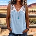 thumbnail image 2 of Ecqkame Womens Linen Tank Tops Crew Neck Sleeveless Lightweight Blouse Summer Solid Color Casual Loose Shirts Blue XXL, 2 of 6