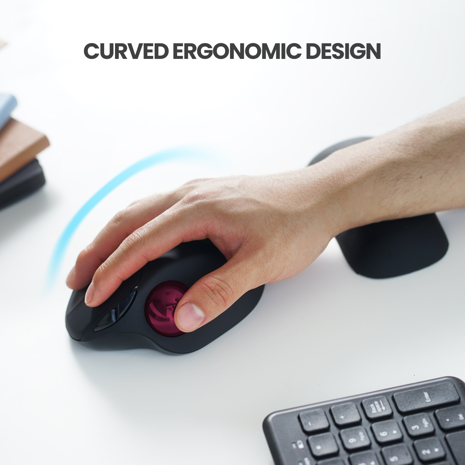 Perixx Perimice-717 Wireless Trackball Mouse, Ergonomic photo 3