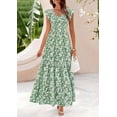 thumbnail image 2 of PRETTYGARDEN Women's Summer Flowy Maxi Dress Casual Cap Sleeve V Neck Smocked Beach Sundress, 2 of 5
