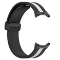 thumbnail image 3 of (Black White)For Google Pixel Watch Two-color Folding Buckle Silicone Watch Band AQGJ, 3 of 5