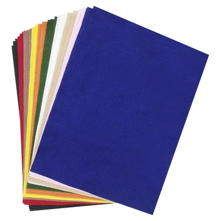 CPE Acrylic Felt Assortment, 9 x 12 Inches, Assorted Classic Colors, Pack of