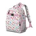 thumbnail image 2 of Polka dot backpack, spacious student backpack with playful dot pattern, perfect back to school gift, 2 of 6
