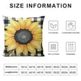 thumbnail image 5 of MLJA Throw Pillow Covers Sunflowers You are My Sunshine Grid Watercolor Decorative Pillow Cases Home Decor Standard Square Pillowcases, 5 of 5
