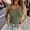 A_ Army Green, variant on Women's Peter Pan Collar Wooden Button Solid Sleeveless Suit Vest, Slim Waist Casual Layering Waistcoat White L