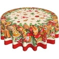 thumbnail image 1 of Christmas Gingerbread Man Round Tablecloth 60 Inch Washable Reusable Decoration Table Cover for Kitchen Party, 1 of 1
