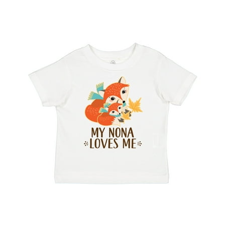 

Inktastic My Nona Loves Me Cute Fox Gift Toddler Boy or Toddler Girl T-Shirt