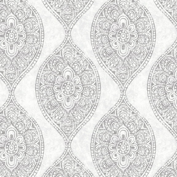 Waverly Inspirations 100% Cotton Duck 54" Ogee Grey Color Sewing Fabric by the Yard