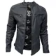 thumbnail image 2 of Chamarra Vini Piel Slim Fit Moda Hombre Tipo Biker Negro, 2 of 8