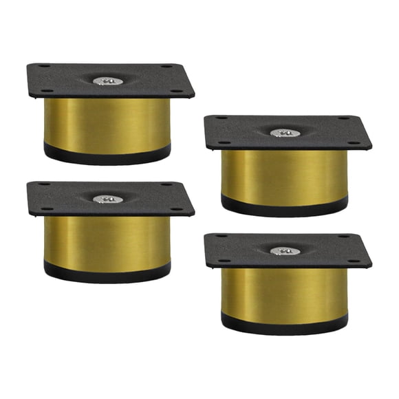 4x Pieds de Meubles, Pieds de Canapé Matériel de Meubles Acier Inoxydable Protecteurs de Sol Modernes pour Maison, Lit, Table, Bibliothèque, Commode Doré 5x3cm