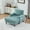 Mint Green, variant on 49" Chaise Lounge Chair with Wide Backrest and Soft Armrest, Upholstered Reading Chair with Side Pocket and Gourd Legs, Recliner Sleeper Sofa for Living Room, Bedroom, Office, Olive Green