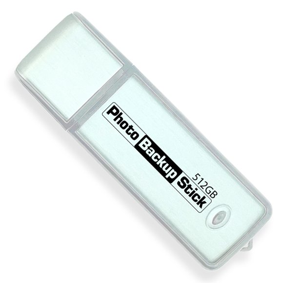 Photo Backup Stick for Computers (512GB) Backs Up Pictures from Windows & Mac Computers