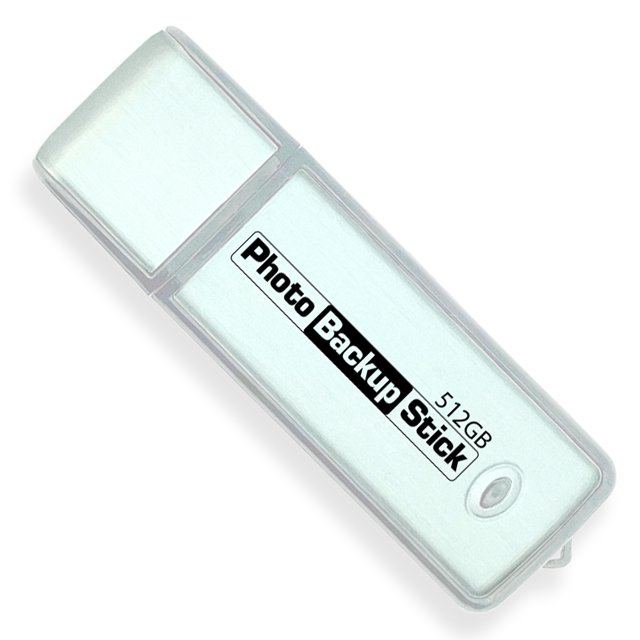 Photo Backup Stick for Computers (512GB) Backs Up Pictures from Windows & Mac Computers