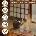 thumbnail image 3 of Threns 2 in 1 Incense Holder for Sticks with Glass Ash Catcher Anti Ash Incense Burner Holder for Yoga Spa Home Room Decor Includes Brush, 3 of 10