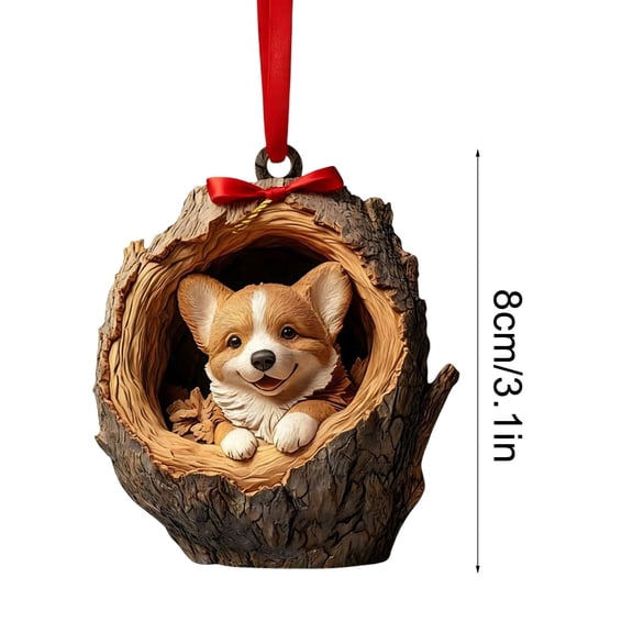 YIKA Animals Christmas Ornaments Christmas Tree Animals Print Acrylic Ornaments Forest Animals Decorations Christmas Decorations Souvenir Gifts B