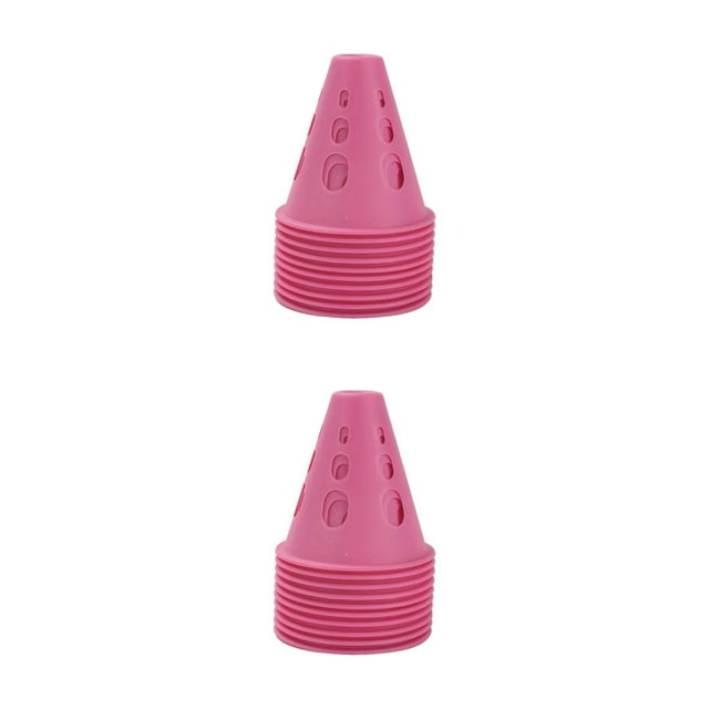 VONKY 10 Pcs Pile de Patinage à Roulettes Robuste et Résistante aux Intempéries pour Activités Intérieures/extérieures Facile Rose 2Ensemble