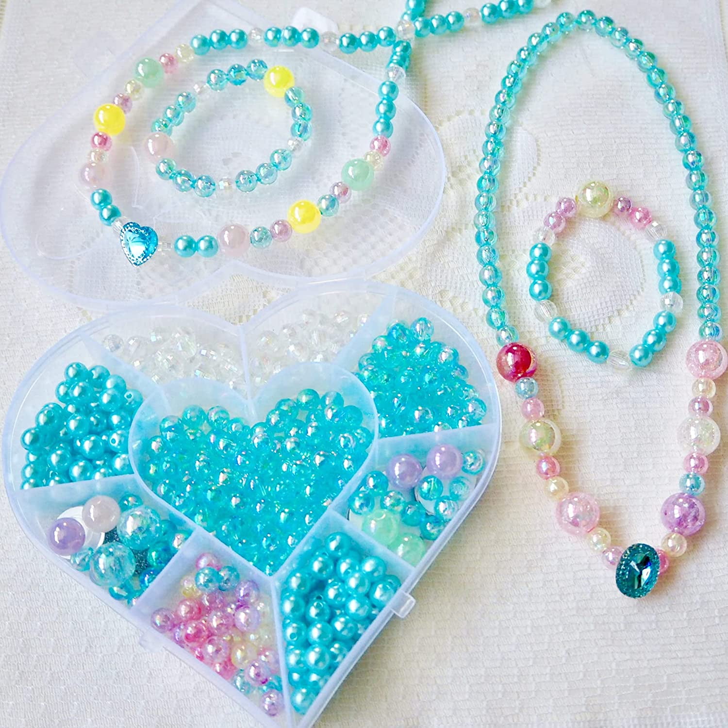 500 Pcs Blue Bea Et Rozen Jewelry Ak Ng K T Pop Bea For K S Bracelet Necklace Jewelry G Rl Toys Art An Craft Creat V Ty Bea S For K S G