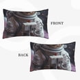 thumbnail image 2 of Honeii Cat Astronaut In Space Pattern Decorative Throw Pillow Case - Elevate Your Couch, Sofa, or Bed with Stylish Home Decor-16"x24", 2 of 6
