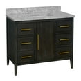 thumbnail image 6 of Parisian 42" Bathroom Vanity with Black Oak Cabinet and Carrara Marble Top, 6 of 7