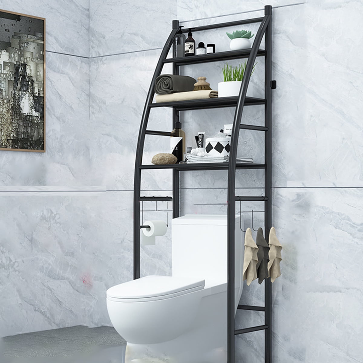 Over the toilet shelf