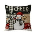 thumbnail image 3 of Xuniizn Christmas Pillow Covers 18x18 inch Xmas Decorations Soft Plush Faux Fur Wool Christmas Throw Pillow Cases Winter Holiday Decor for Sofa Living Room, 3 of 7