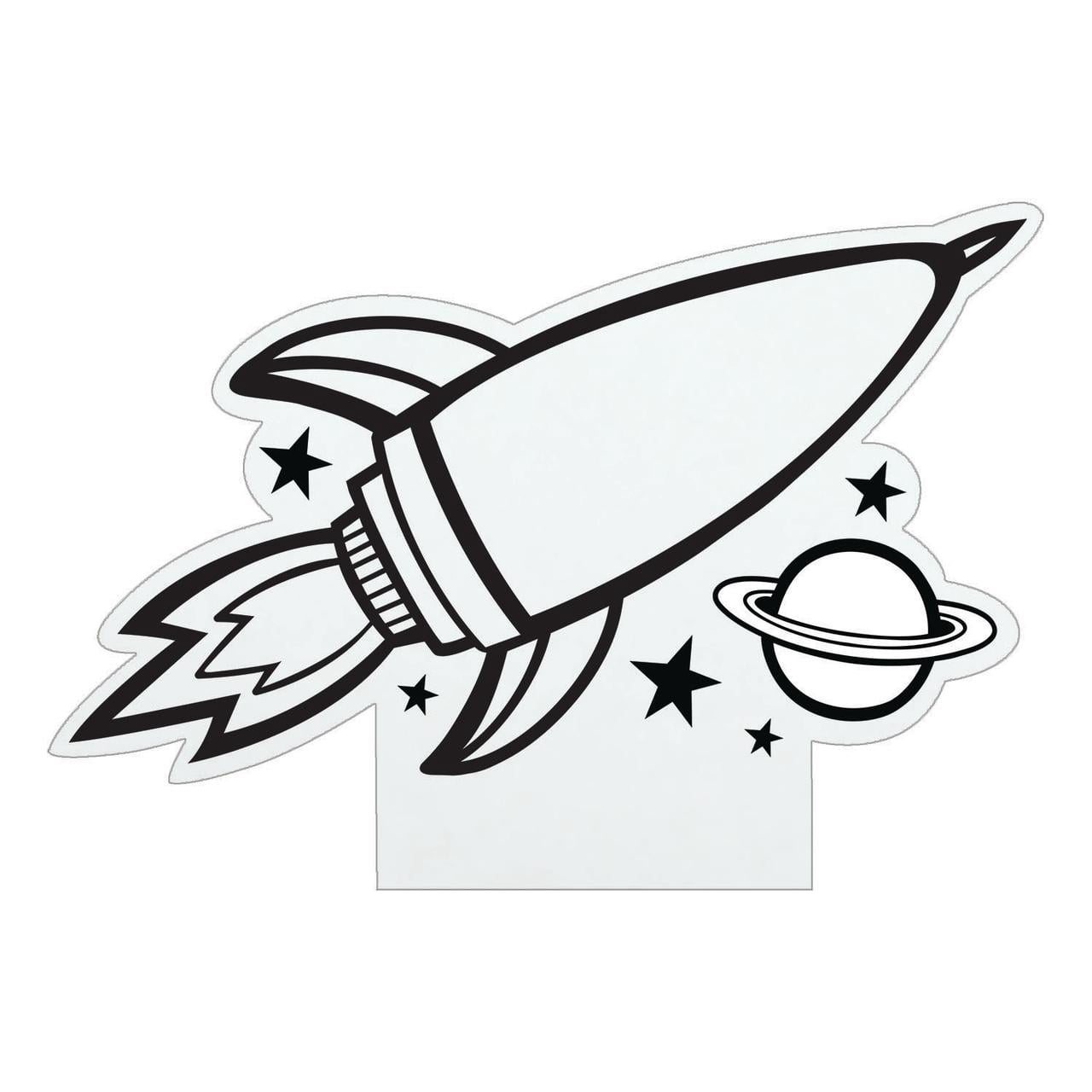 Personalized Planet Spaceship and Space Themed Multicolor LED Night Light with Custom Name Laser Engraved on Acrylic Design Insert