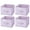 Light Purple/White, variant on mDesign Foldable Fabric Bin for Cube Organizer - 4 Pack - Cream/Espresso Brown