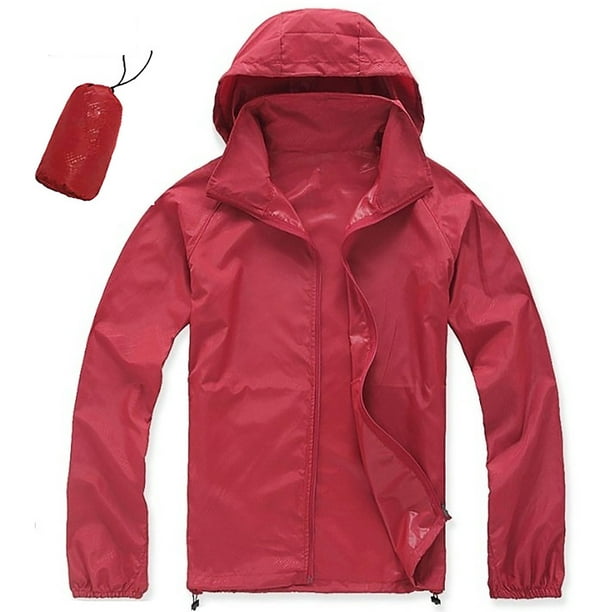 Outdoor Hooded Windbreaker Jacket for Men Women Sunscreen Windproof  Quick-drying Large Size Coat For Fishing Cycling 