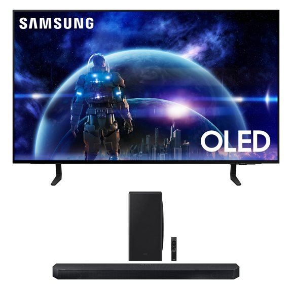 Samsung QN42S90DAEXZA 42 Inch 4K OLED Smart TV with Dolby Atmos with a Samsung HW-QS730D 3.1.2ch Soundbar with True Dolby Atmos Sound (2024)