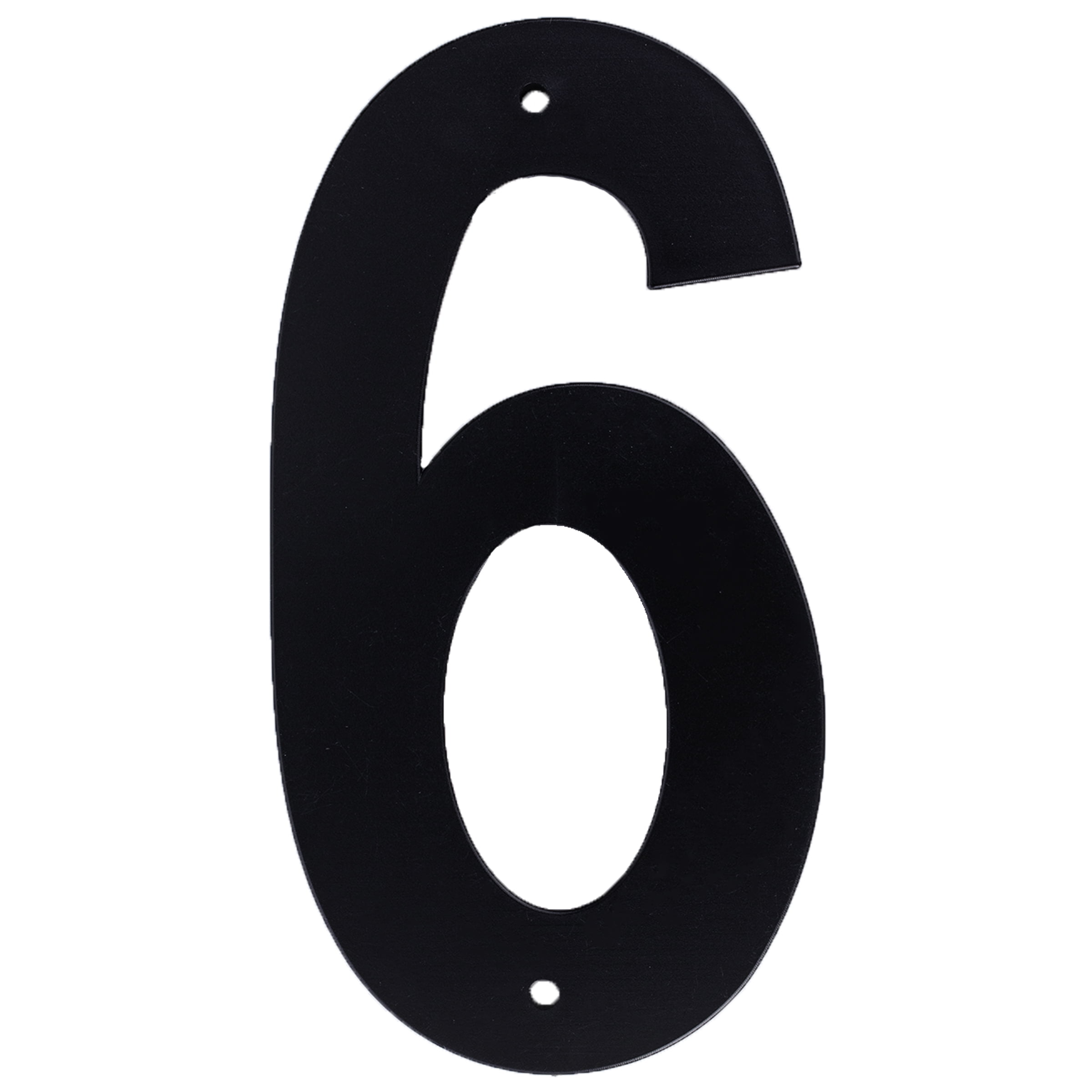 (3 pack) HY-KO 4" Black Plastic Modern Number 6