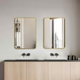 thumbnail image 2 of MAYEERTY 24x32 Inch Gold Metal Framed Rectangular Bathroom Wall Mirror, for Bathroom Vanity Area, 2 of 6