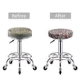 thumbnail image 3 of Uemuo Daisies Flowers Pattern Round Bar Stool Seat Covers Washable Stool Cushion Slipcover Elastic Bar Chair Covers-, 3 of 7