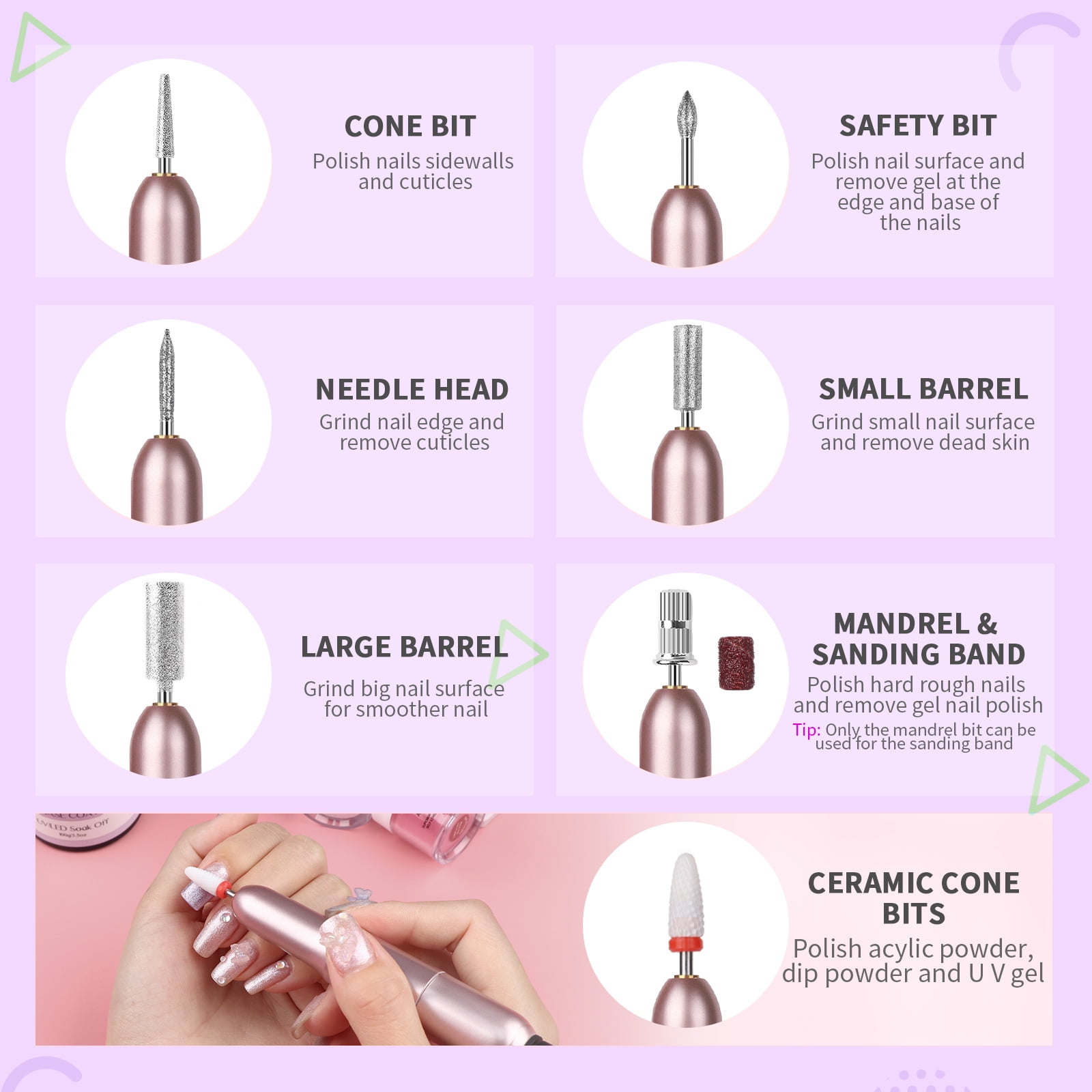 Saviland Acrylic Nail Kit Complete Set with Drill - White/Pink/Clear Acrylic Powder and Acrylic Liquid Set with Acrylic Nail Brush, Electric Nail Drill, Acid-Free Primer and Top Coat with Everything