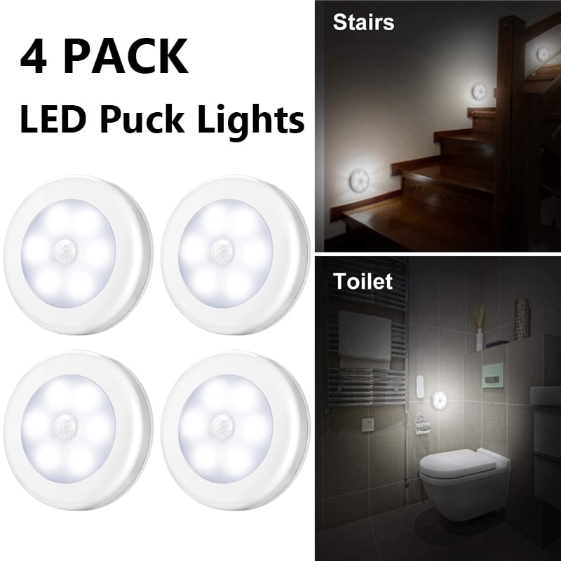 3/6PCS Wireless 3LED Lights Closet Touch Night Light Battery Cabinet Stair Home 