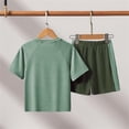 thumbnail image 4 of IFNWSV Ensembles d'Été pour Garçons Enfants Col Rond Manches Courtes Haut Respirant Shorts Taille Élastique Taille Moyenne Ados Ensemble de Sport 8-9 Ans, 4 of 7