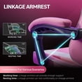 thumbnail image 5 of JONPONY Big and Tall Gaming Chair, Ergonomic Gamer Chair with Footrest & Lumbar Support, PU Leather High Back Game Chair, Comfortable for 8 Hours Long Sitting, Computer Game Chair, Pink white, 5 of 8