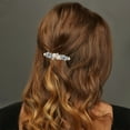thumbnail image 2 of Unique Bargains 1 Pc Hair Clips Exquisite Spring Clip Hairdo Clip Silver Tone Coffee, 2 of 5