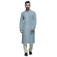 thumbnail image 1 of Atasi Kurta Pyjama de Fête pour Hommes Col Mandarin Manches Longues Kurta Pyjama Ethnique, 1 of 5