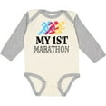 thumbnail image 3 of Inktastic My 1st Marathon Race Boys or Girls Long Sleeve Baby Bodysuit, 3 of 5