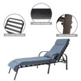 thumbnail image 4 of Crestlive Products 2pcs Blue Patio Steel Recliner Adjustable Chaise Lounge Chairs, 4 of 6