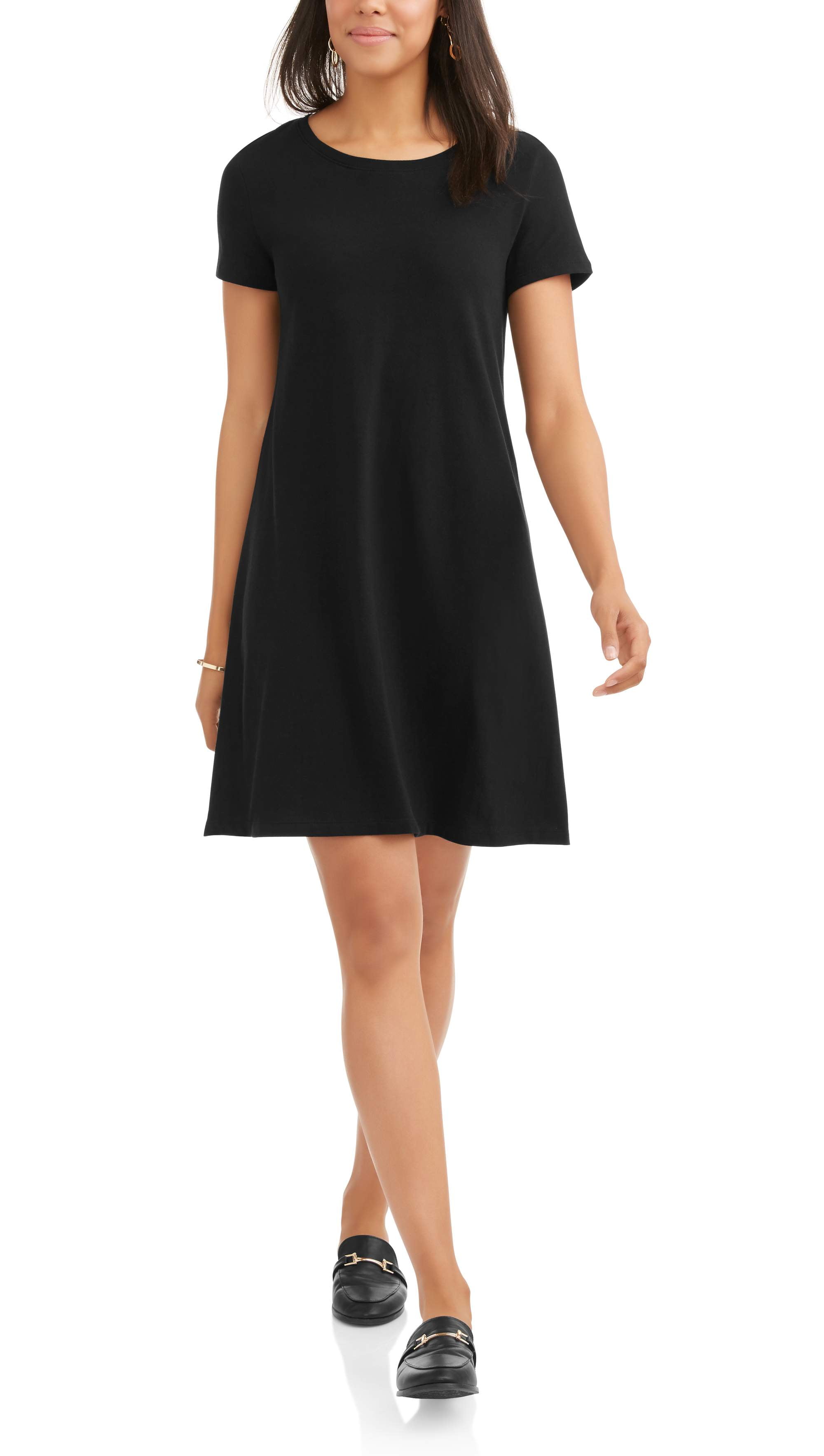 black t shirt dress walmart