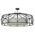 thumbnail image 4 of Meyda Tiffany 154957 Aspen 4 Light 53" Wide Semi-Flush Drum Ceiling Fixture - Bronze, 4 of 5