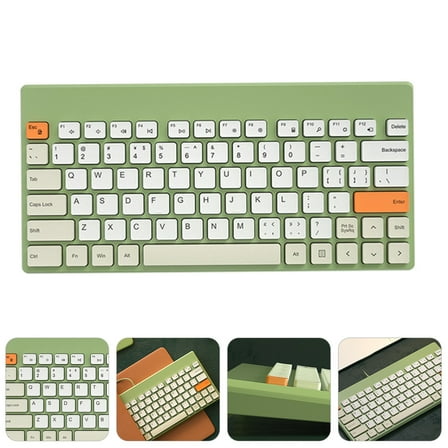 Niceauty QWERTY Keyboard Mechanical Keyboard Wired Green for Gaming Lover 1Set